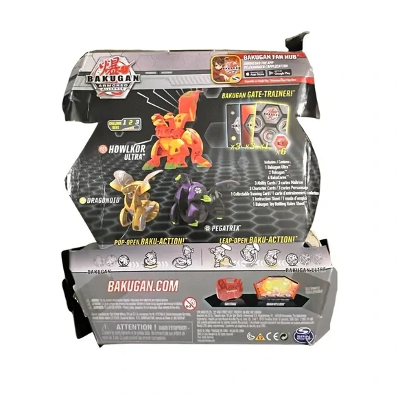 Bakugan Starter Pack - Lot of 2 - Howlkor Dragonoid Pegatrix Puris Trunkanius - Picture 8 of 9
